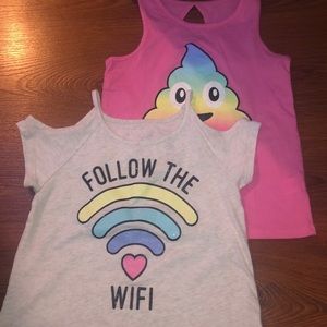 Girls sleeveless shirts